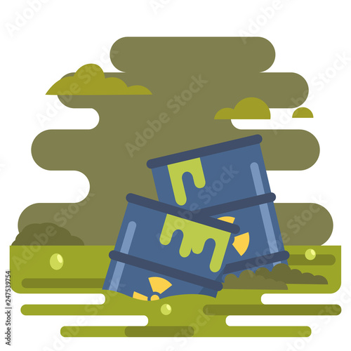 Barrels polluting water