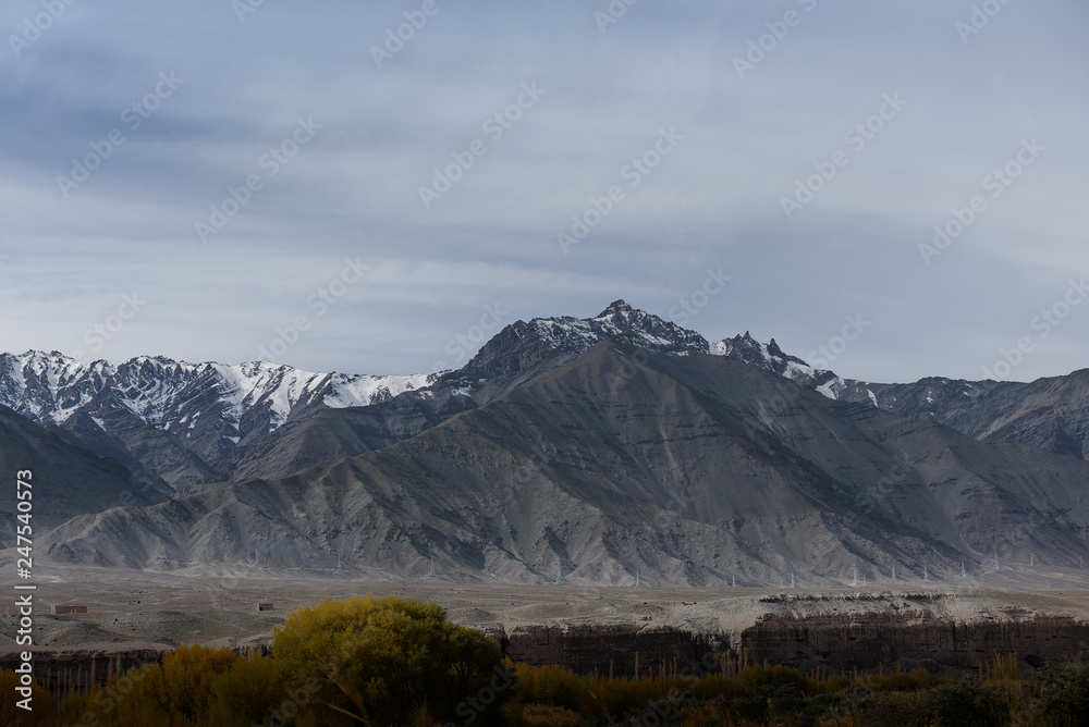 Mountain In leh Ladakh with sunlight Mountain In leh Ladakh with sunlight