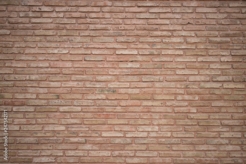 clay brick wall. old masonry. cracked wall.