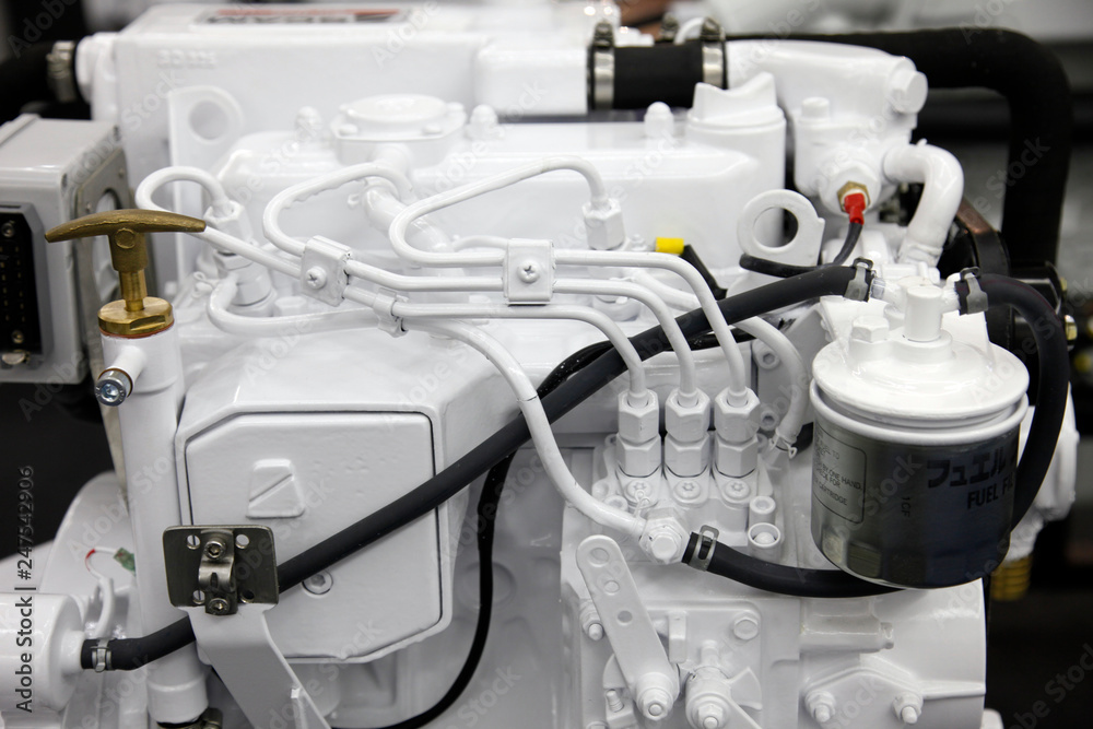 Modern engine used on marine industry Modern engine used on marine industry