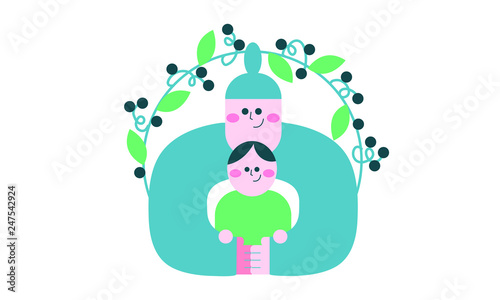 Mother and child. Vector illustration