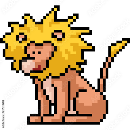 Wallpaper Mural vector pixel art lion Torontodigital.ca