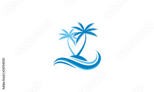 Coconut tree and wave vector
