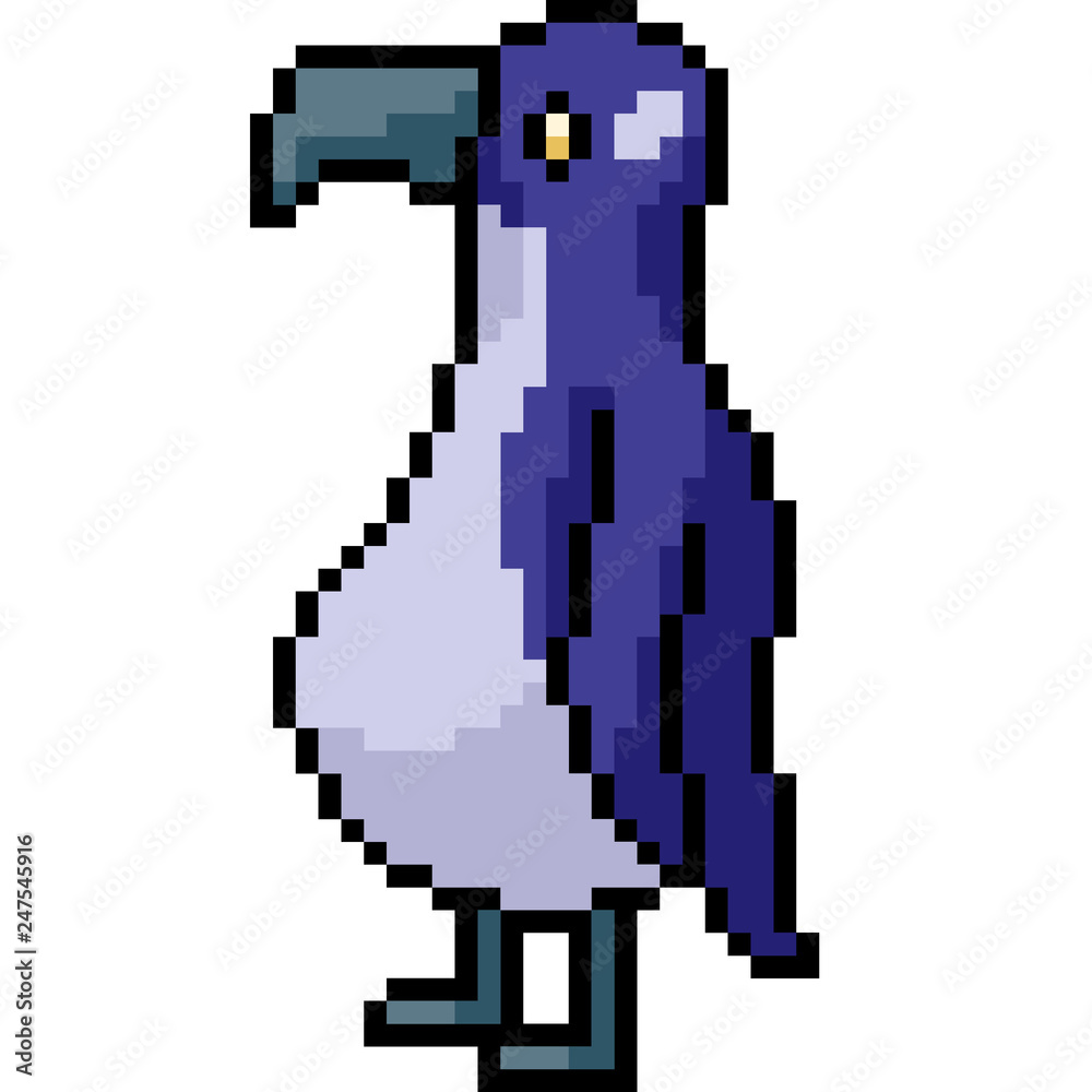 Obraz premium vector pixel art penguin