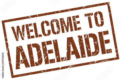 welcome to Adelaide stamp