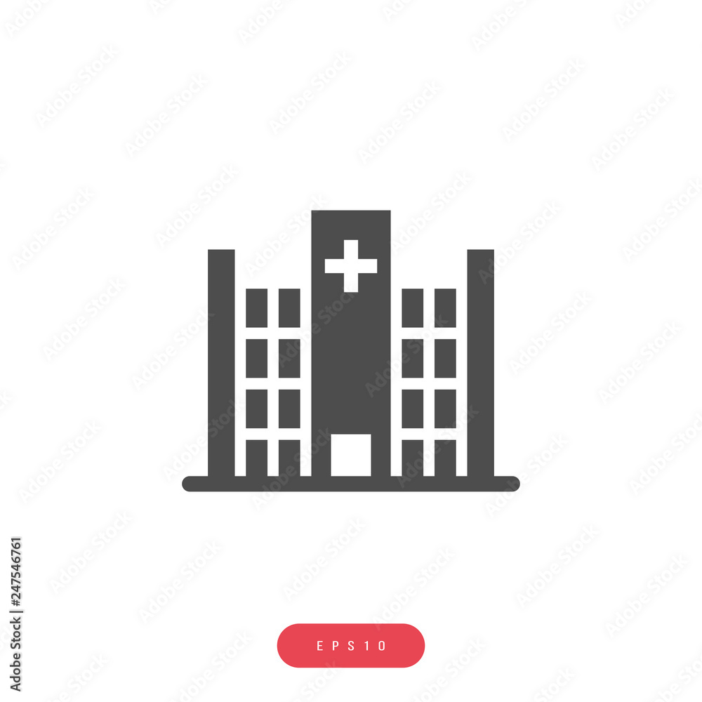 Obraz premium Hospital building icon