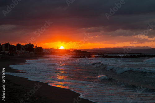 sunset on the beach