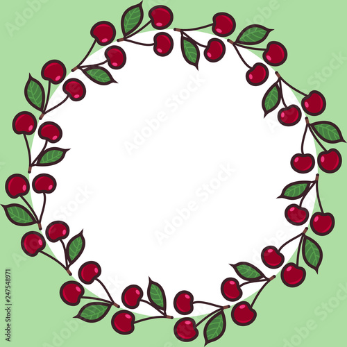 Decorative frame with berry ornament. It can be used for the design of greeting cards, posters, etc .d.