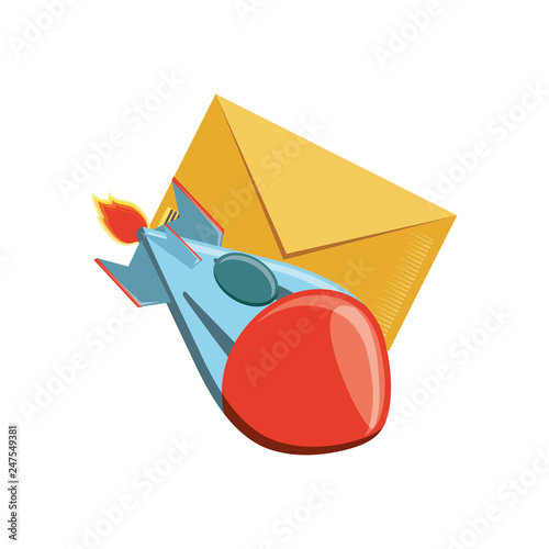rocket launcher with envelope mail