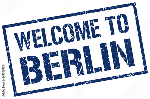 welcome to Berlin stamp