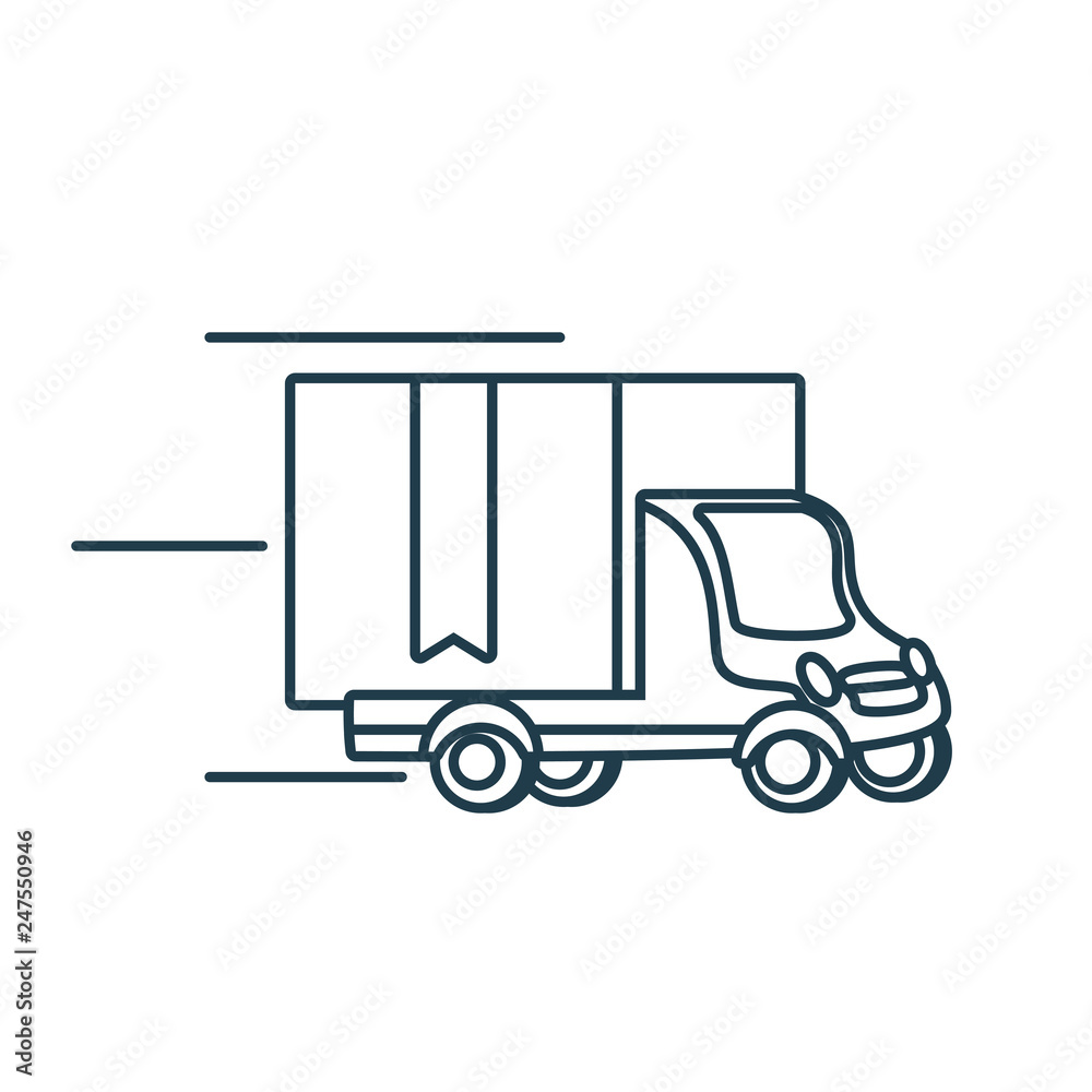 delivery service truck isolated icon delivery service truck isolated icon