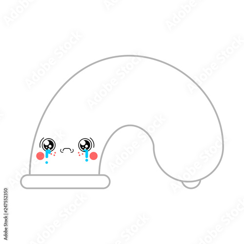 Sad Condom Used Kawaii Cute cartoon. Funny rubber Crying