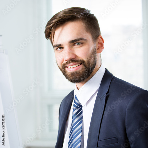 Businessman working on a new project