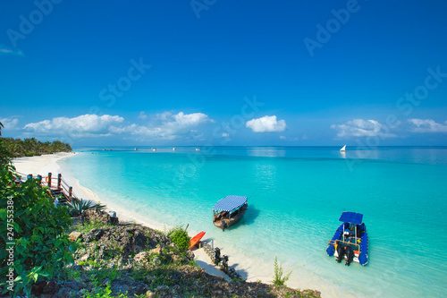 Fototapeta Naklejka Na Ścianę i Meble -   sea in Zanzibar beach