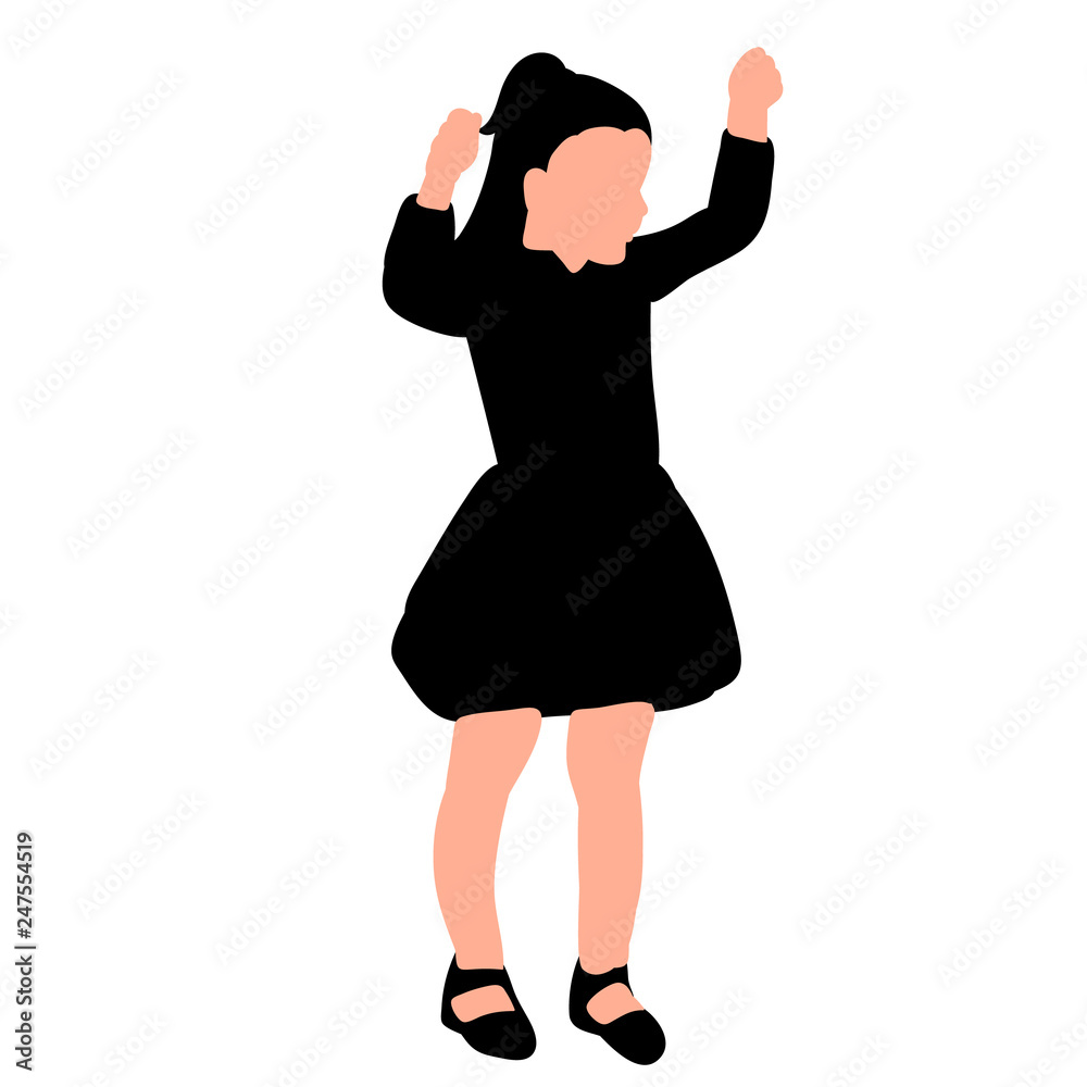vector on white background silhouette of a child vector on white background silhouette of a child