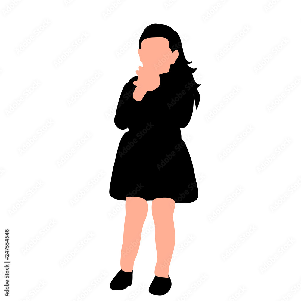 vector, on a white background, silhouette of a child vector, on a white background, silhouette of a child