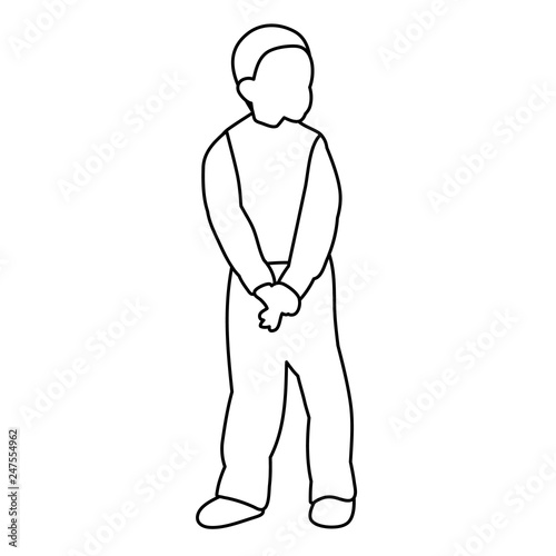 vector  on a white background  sketch  simple lines  child