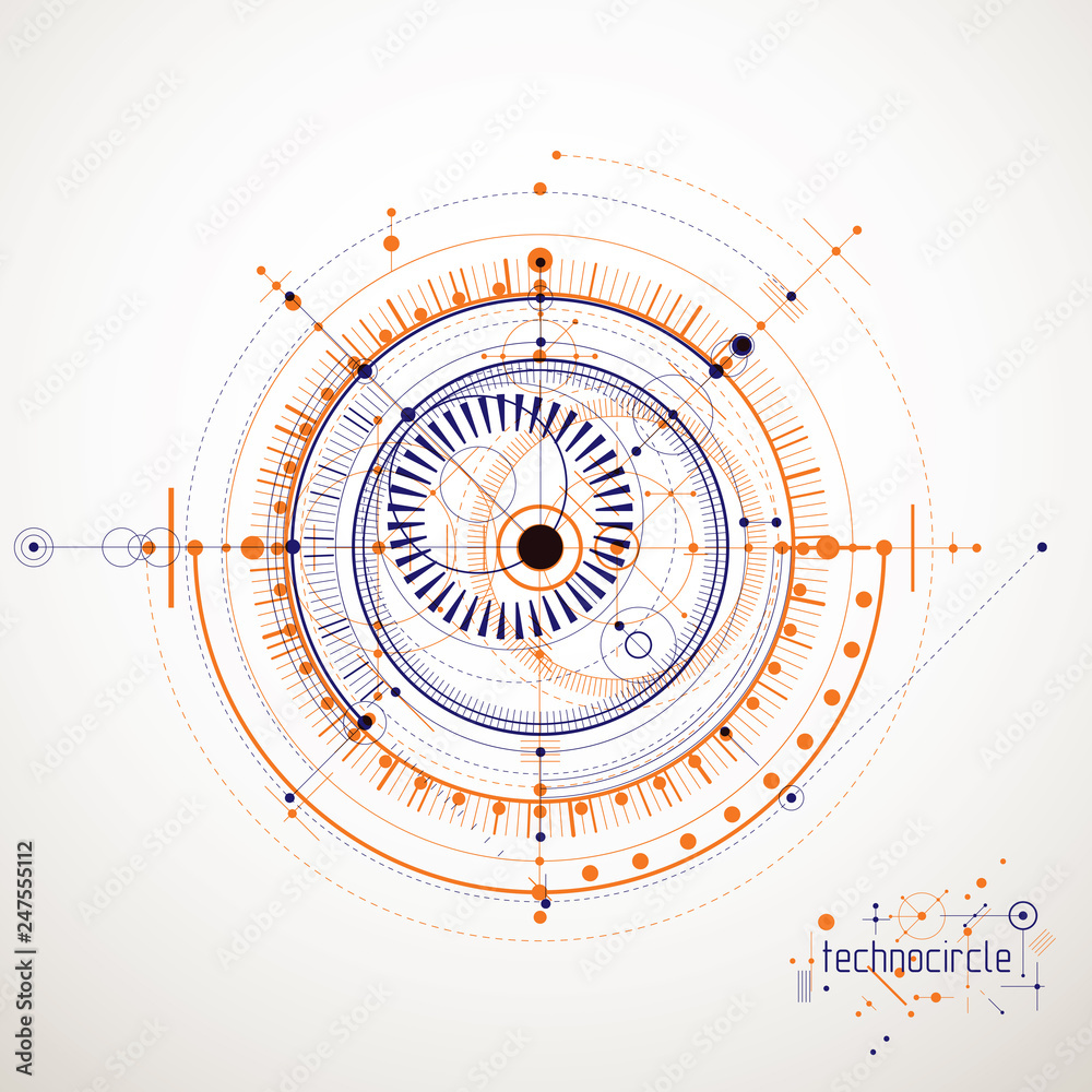 Vector industrial and engineering background, future technical plan. Abstract blueprint of mechanism, mechanical scheme. Vector industrial and engineering background, future technical plan. Abstract blueprint of mechanism, mechanical scheme.