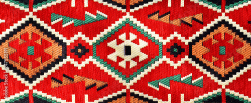 knitted pattern and Turkish carpets and rugs detail