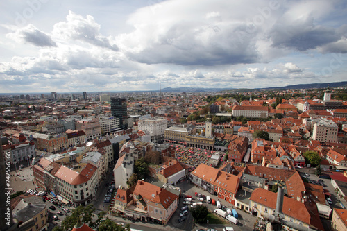 Aerial view of Zagreb, the capital of Croatia © zatletic