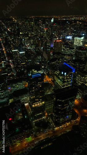 Photography skyline de noche toronto cn tower