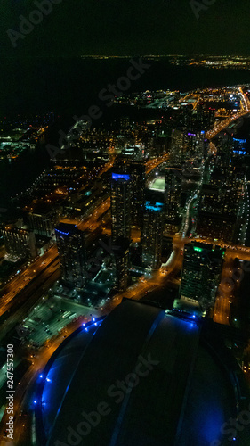 Photography skyline de noche toronto cn tower