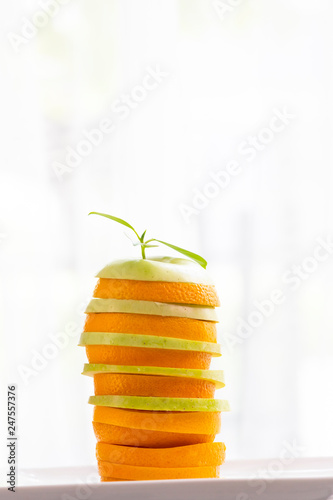 Juicy orange isolated on wh...