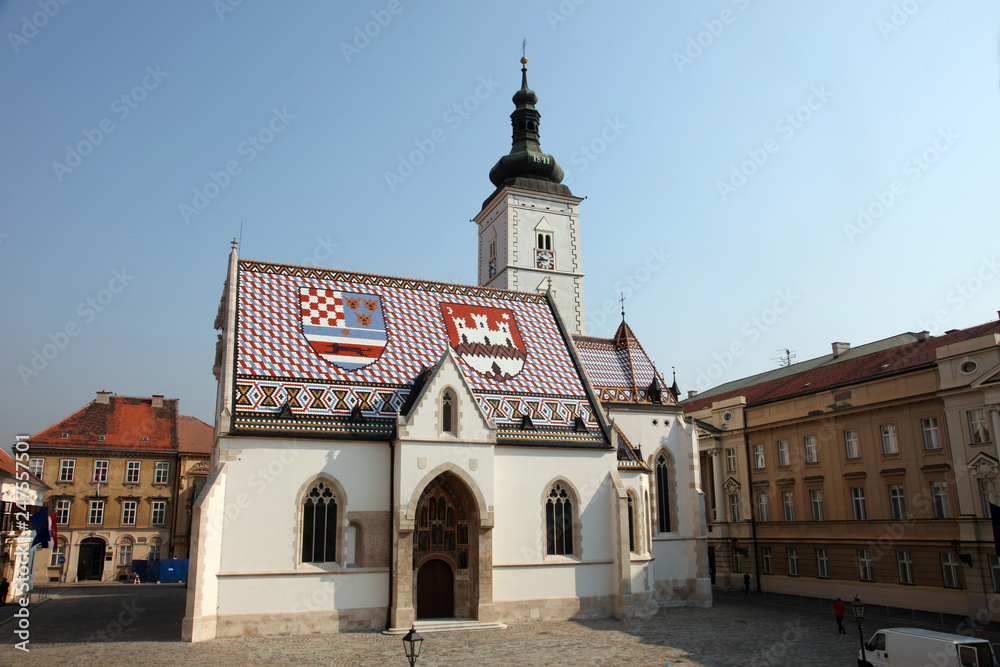 Obraz premium Zagreb - St. Mark Church