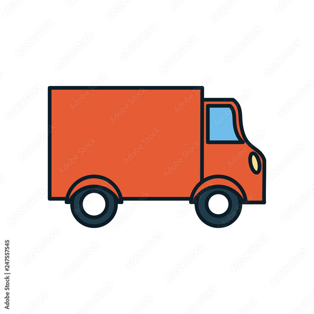 delivery service truck isolated icon