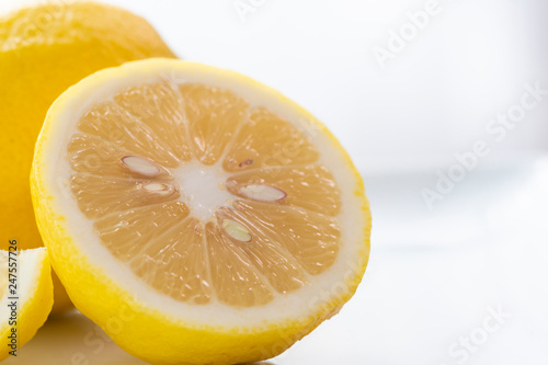 fresh lemon slice, isolated...