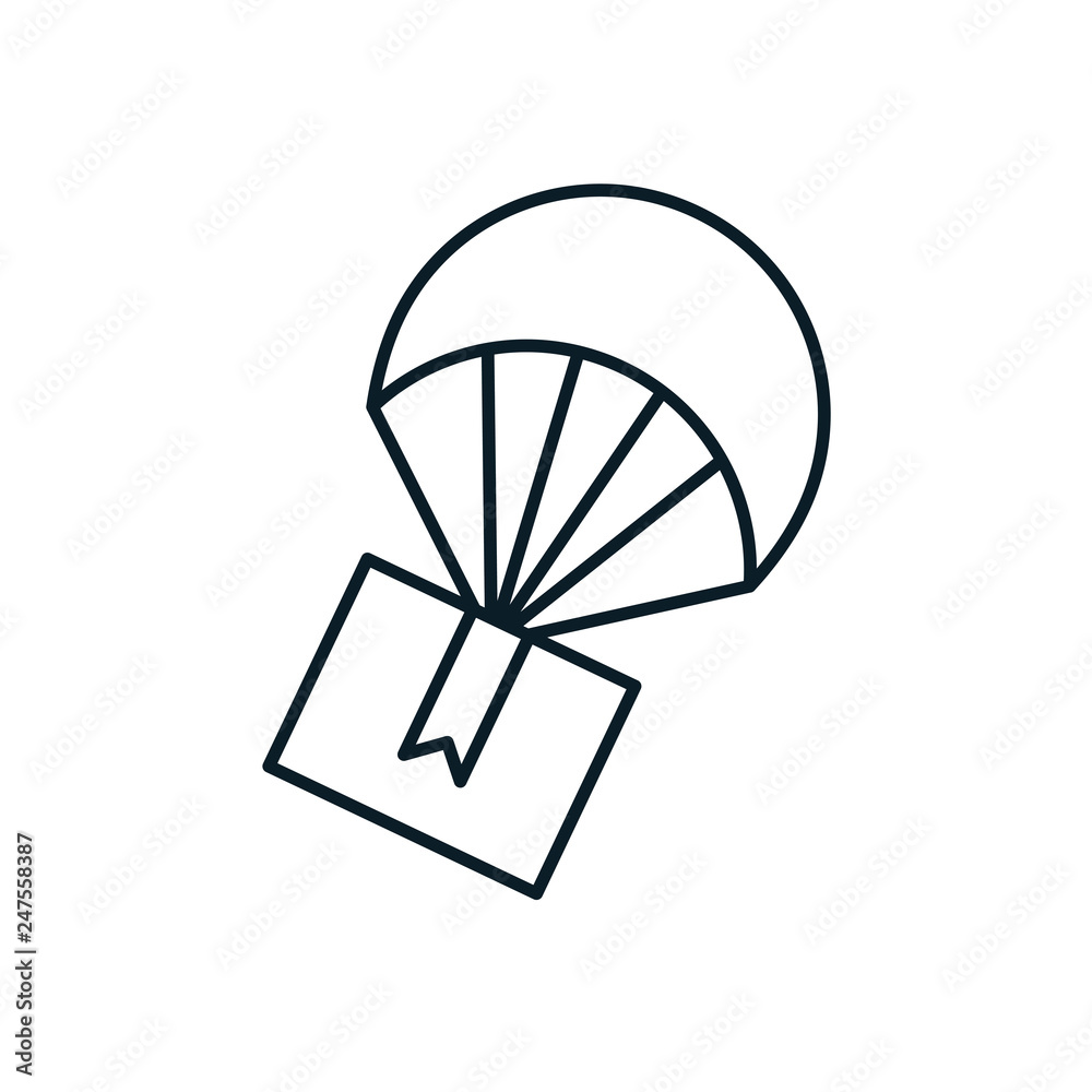 parachute flying with box delivery service parachute flying with box delivery service