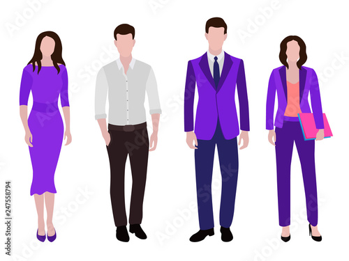 Business people group human resources flat vector