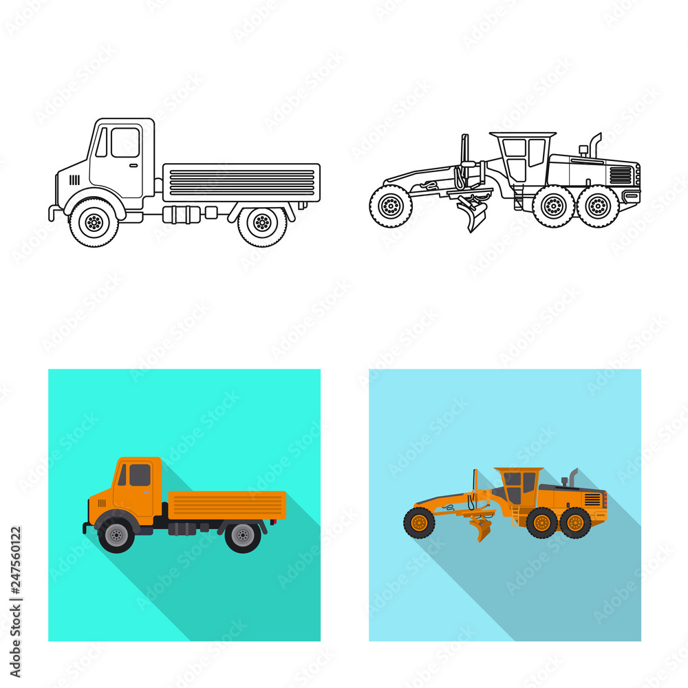 Vector design of build and construction symbol. Set of build and machinery vector icon for stock. Vector design of build and construction symbol. Set of build and machinery vector icon for stock.