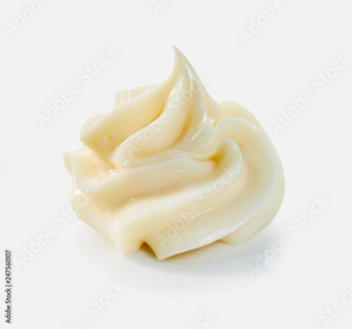 Stylish twirl of homemade mayonnaise photo