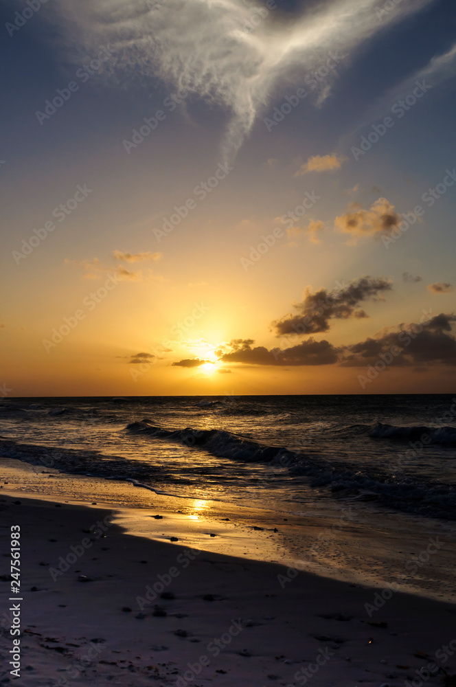 Kubanischer Strand , Sonnenuntergang