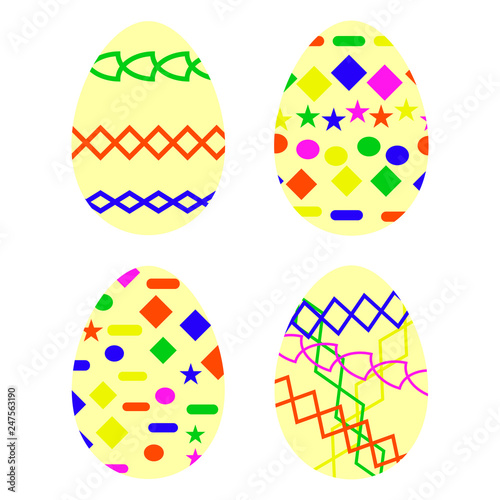 Holy easter. Colorful Eggs. The symbol of the holiday.