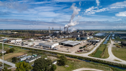 Aeral Sugar Plant Factory Clewiston Florida