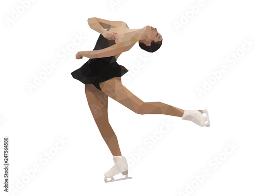Ice skater on ice.