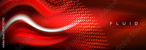 Fluid colors mixing glowing neon wave background, holographic texture