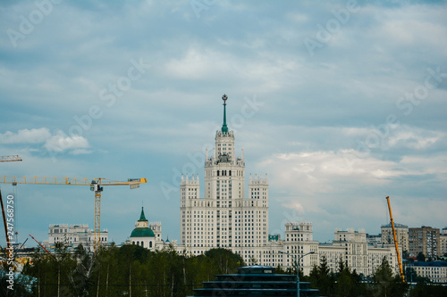 Moscows Skyline on a Cloudy Day photo