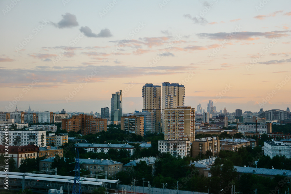 Moscow Skyline at Golden Hour
