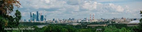 Moscows Skyline on a Cloudy Day