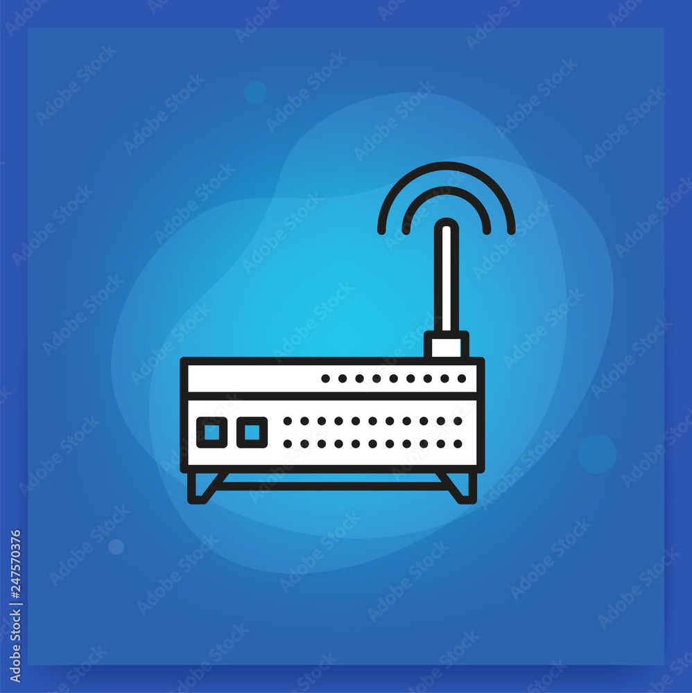 WIFI ROUTER LINE ICON WIFI ROUTER LINE ICON