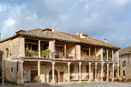 Main square of Pedraza, Segovia province, Spain photo