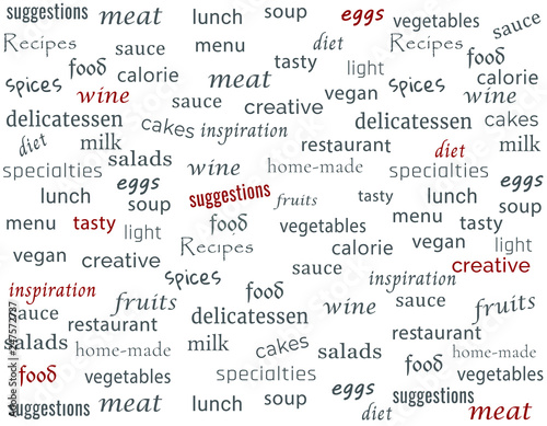 Foto Abstract concept almost everything about food