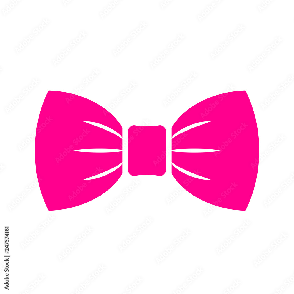 Pink bright bow tie icon Pink bright bow tie icon