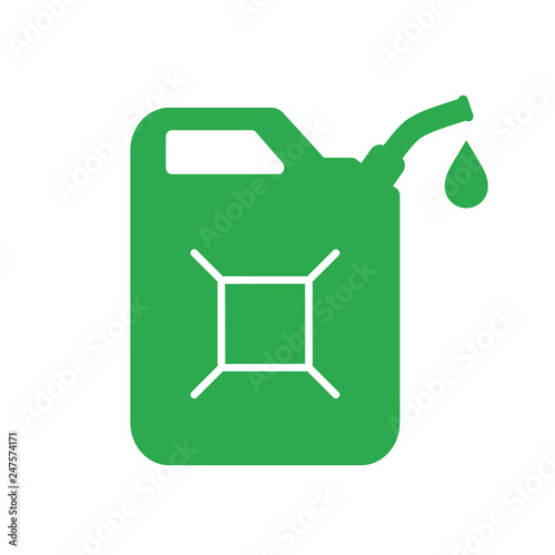 Green jerrycan vector icon