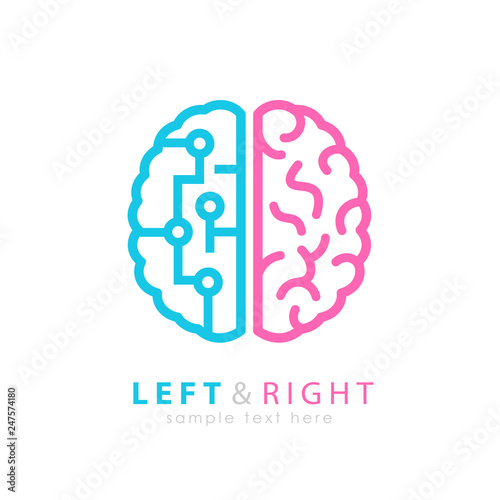 Left and righ brain difference icon