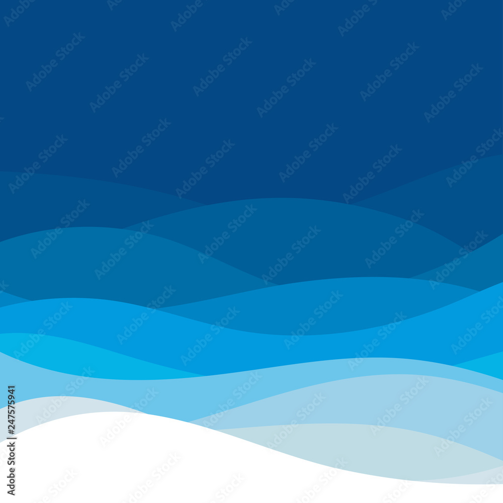 Fototapeta premium Blue line wave concept abstract vector background