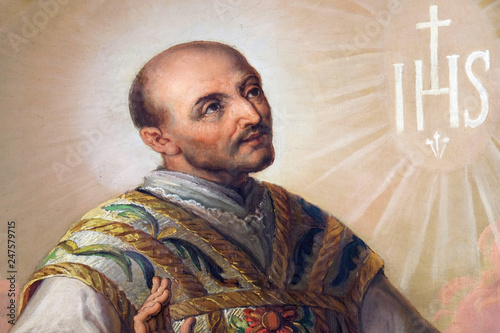 Canvastavla Saint Ignatius of Loyola altarpiece in the Basilica of the Sacred Heart of Jesus